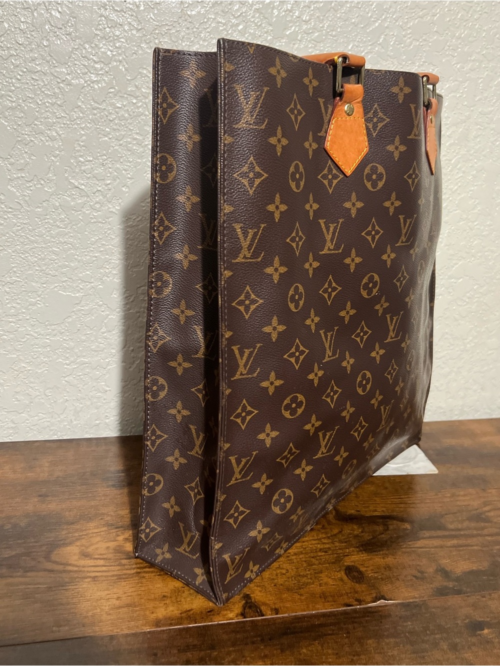 Louis Vuitton Monogram Canvas Tote in Brown with Tan Handles - Picture 5 of 10